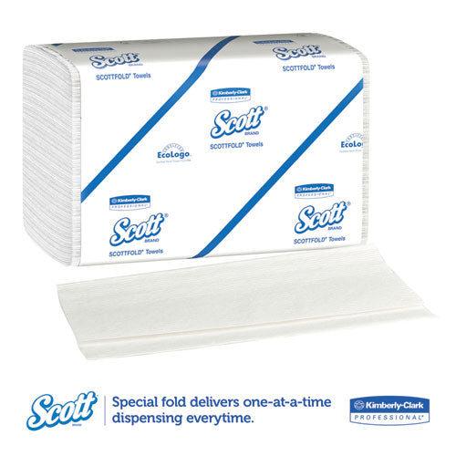 Pro Scottfold Towels, 1-ply, 7.8 X 12.4, White, 175 Towels/pack, 25 Packs/carton