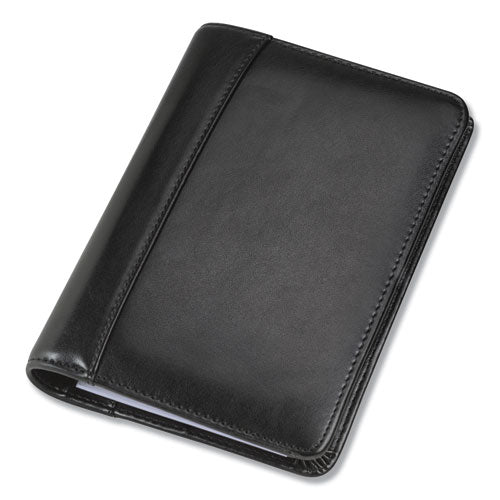 Regal Leather Business Card Binder, Holds 120 2 X 3.5 Cards, 5.75 X 7.75, Black