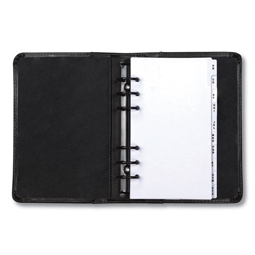 Regal Leather Business Card Binder, Holds 120 2 X 3.5 Cards, 5.75 X 7.75, Black