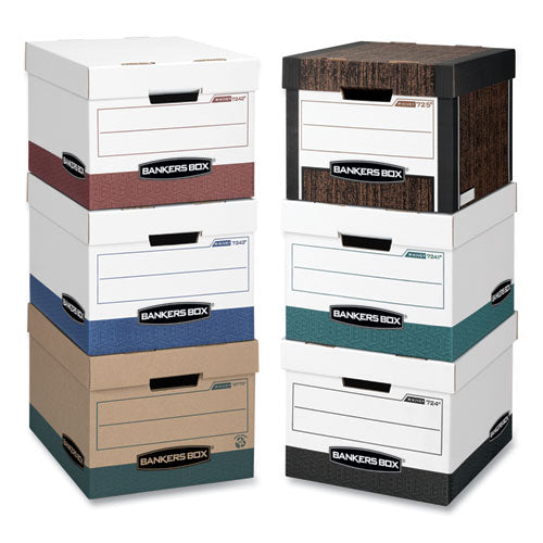 R-kive Heavy-duty Storage Boxes, Letter/legal Files, 12.75" X 16.5" X 10.38", Kraft/green, 12/carton
