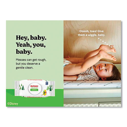 Natural Care Sensitive Baby Wipes, 3.88 X 6.6, Unscented, White, 56/pack, 8 Packs/carton