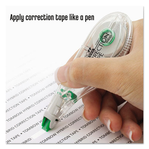 Mono Hybrid Style Correction Tape, Non-refillable, Clear Applicator, 0.17" X 394", 10/pack