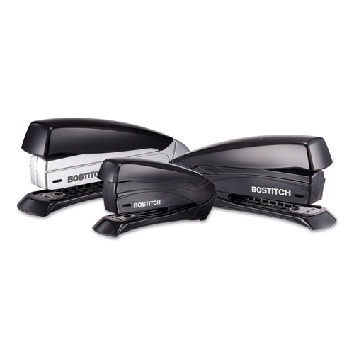 Inspire Premium Spring-powered Full-strip Stapler, 20-sheet Capacity, Black/silver