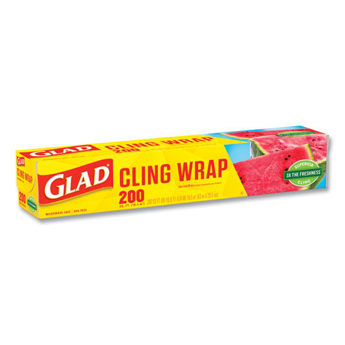 Clingwrap Plastic Wrap, 200 Square Foot Roll, Clear