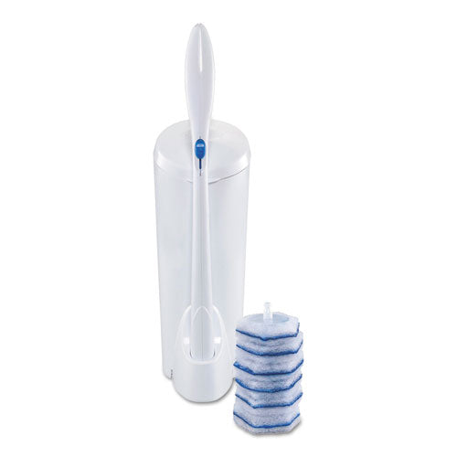 Toiletwand Disposable Toilet Cleaning System: Handle, Caddy And Refills, White