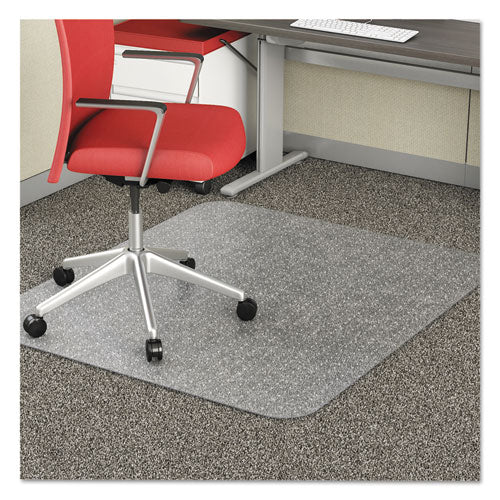 Economat Occasional Use Chair Mat For Low Pile Carpet, 46 X 60, Rectangular, Black