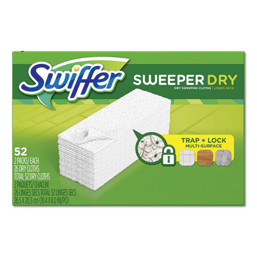 Dry Refill Cloths, White, 10.63 X 8, 32/box, 6 Boxes/carton