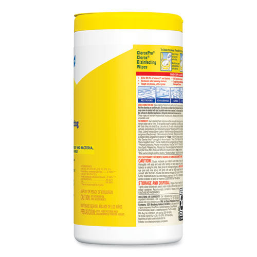 Disinfecting Wipes, 7 X 8, Lemon Fresh, 75/canister