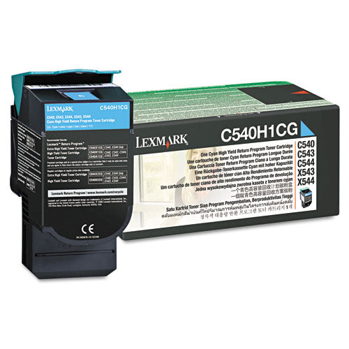 C540a1cg Return Program Toner, 1,000 Page-yield, Cyan