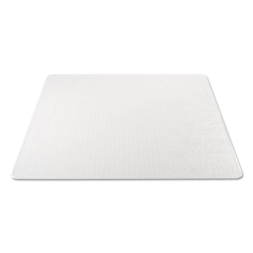 Supermat Frequent Use Chair Mat, Med Pile Carpet, 45 X 53, Beveled Rectangle, Clear