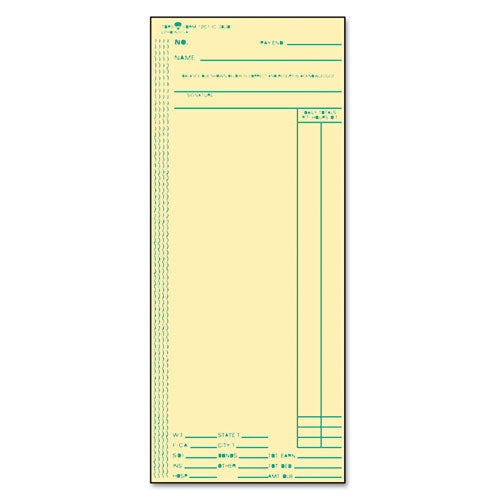 Time Clock Cards, Replacement For 35100-10, One Side, 4 X 9, 100/pack