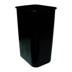 Soft-Sided Plastic Wastebasket Black 41 qt 1/ea.