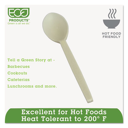 Plant Starch Spoon - 7", 50/pack, 20 Pack/carton