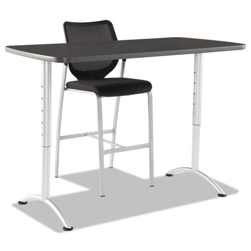 Arc Adjustable-height Table, Rectangular Top, 60w X 30d X 30 To 42h, Graphite/silver